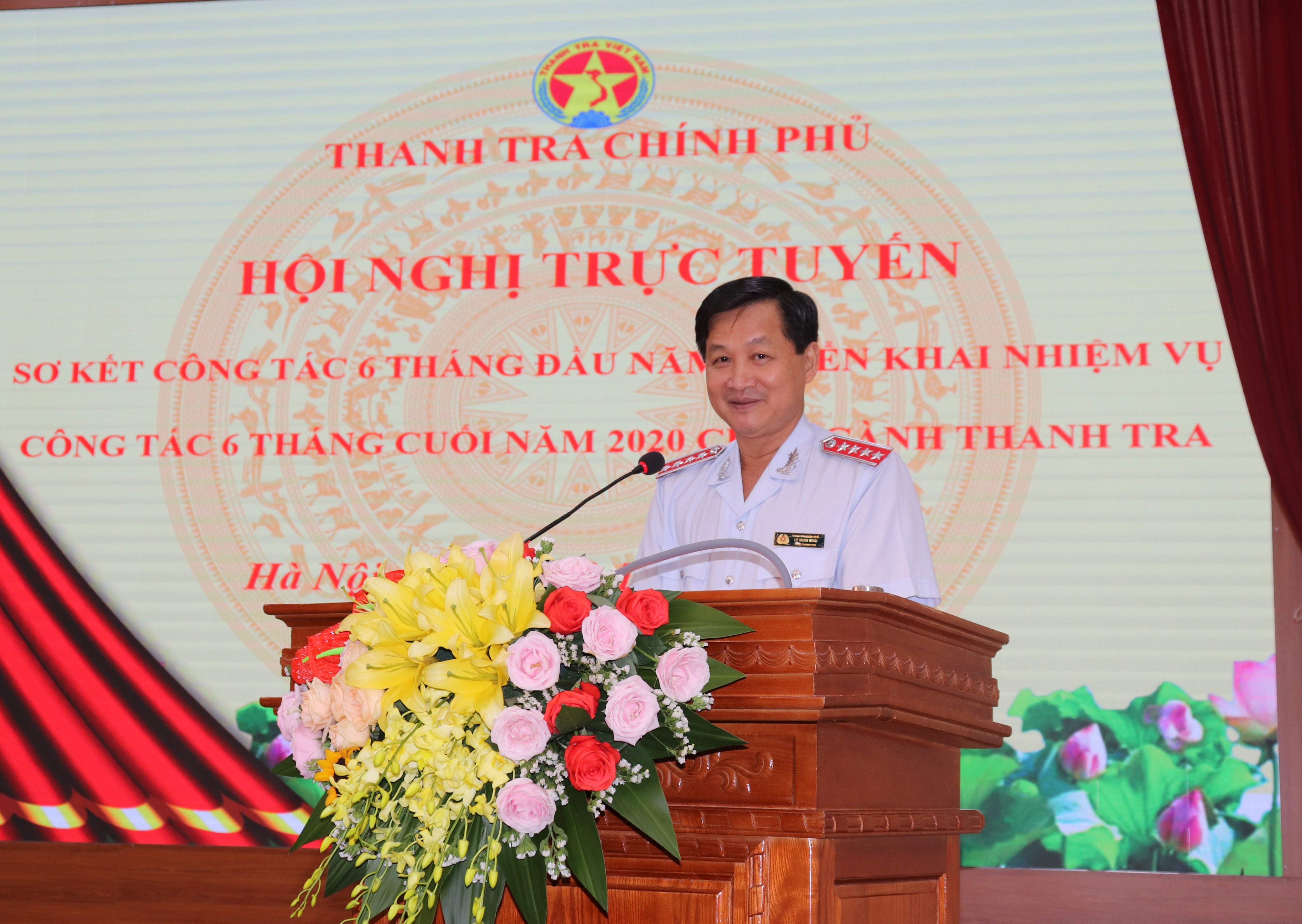 Tổng TTCP Lê Minh Khái phát biểu khai mạc Hội nghị. (Ảnh: Minh Nguyệt)